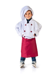 child dressed as a chef