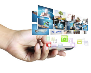 Smart phone with photos