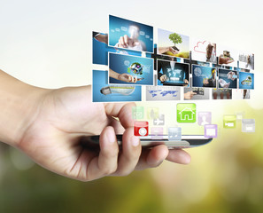 Smart phone with photos