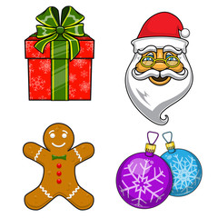 Christmas and New Year objects.