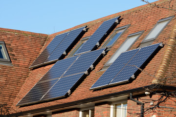 Fototapeta premium Solar panels on roof