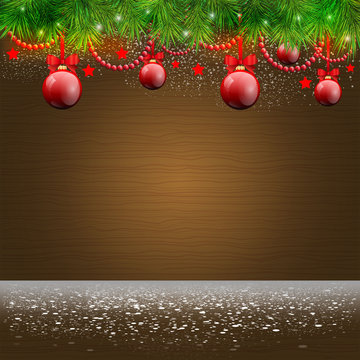 Christmas & New Year background image in vector