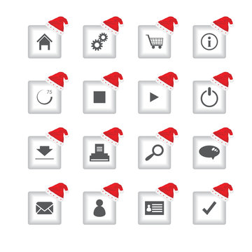 special flat ui icons with Christmas design for web and mobile a