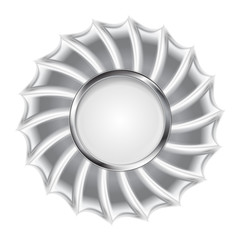 Metallic silver logo background