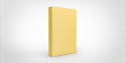 yellow Book cover isolated on plain background