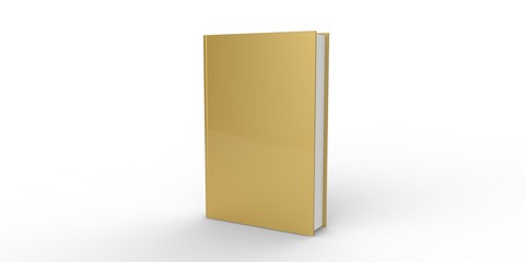 yellow Book cover isolated on plain background