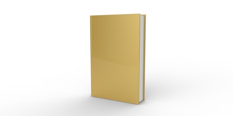 Fototapeta premium yellow Book cover isolated on plain background