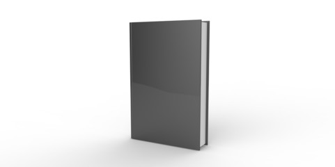 dark black Book cover isolated on plain background