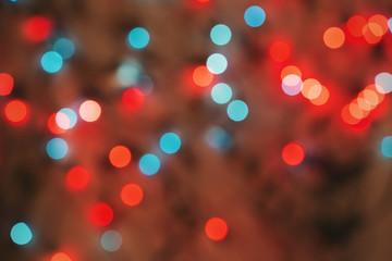 Christmas holiday lights soft focus background