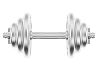 dumbbell on white background