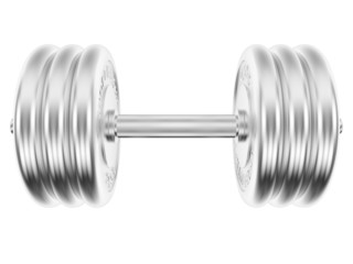 dumbbell on white background