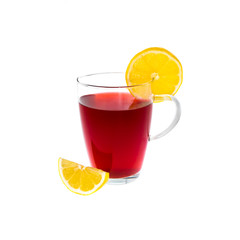 Cup of Tea fresh lemon isolated