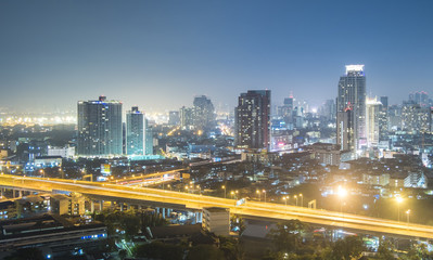 night cityscape of bangkok