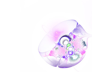 Abstract colorful fractal sphere, digital artwork