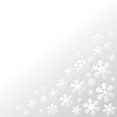 Schneeflocken Hintergrund unten rechts