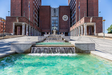 City Hall and monuments in Oslo, Norway © Sergii Figurnyi