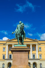 Statue  king Carl Johan XIV in Oslo