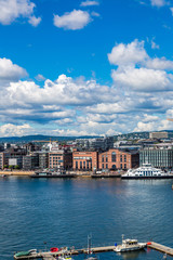 Naklejka premium Oslo skyline and harbor. Norway