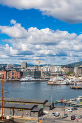 Fototapeta na wymiar Oslo skyline and harbor. Norway
