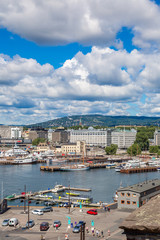 Fototapeta na wymiar Oslo skyline and harbor. Norway