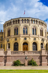 Fototapeta na wymiar Norwegian Parliament building in Oslo
