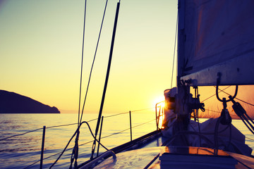sunrise on a yacht