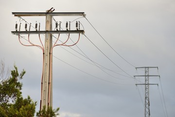 power transmission line pole