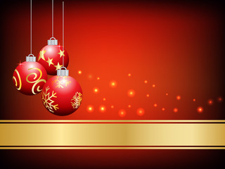 christmas background with baubles vector illustration