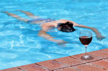 Drunk drowning person