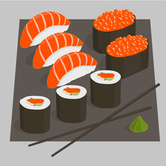 Sushi set Illustration