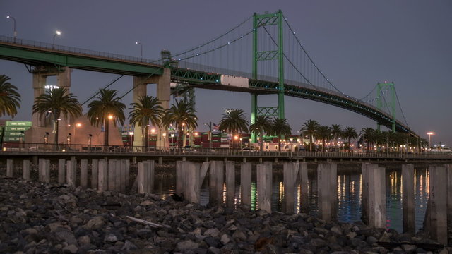 Vincent Thomas Bridge, Port of Los Angeles Time Lapse