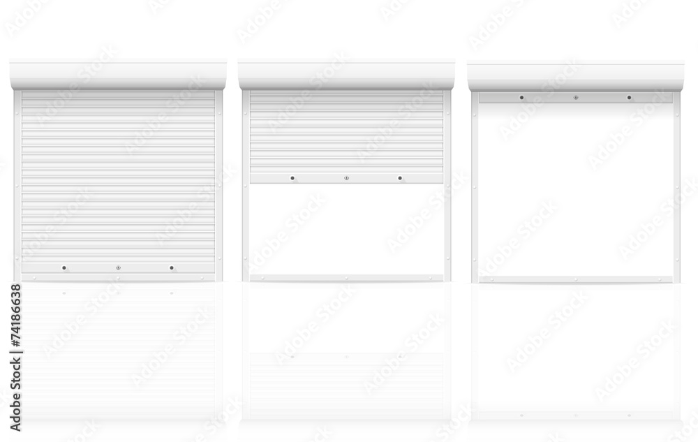 Wall mural rolling shutters vector illustration