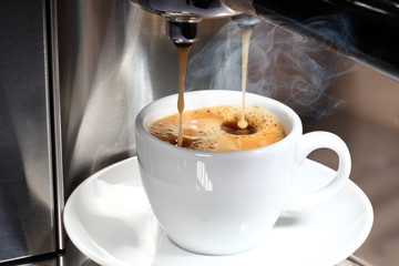 dampfender Kaffee
