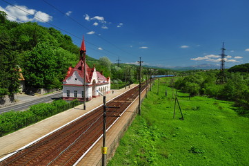 Railway station in the hills