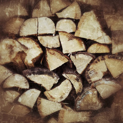 Chopped wood background texture