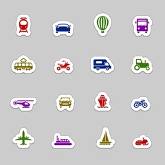 Transport icon set