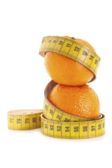 meter wrapped around a tangerine