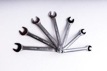 Гаечные ключи. Веер. Вид сверху.