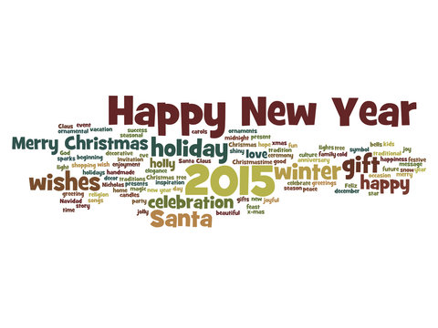 Conceptual Happy New Year word cloud