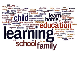 Conceptual education word cloud