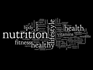 Conceptual health word cloud