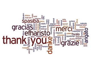 Conceptual thank you word cloud