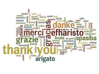 Conceptual thank you word cloud