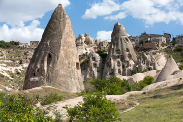Fototapeta na wymiar view of Uchisar castle in Cappadocia