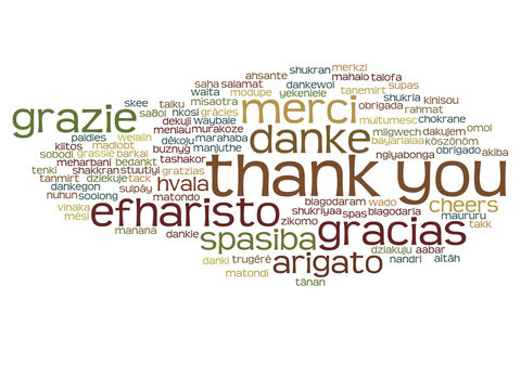 Conceptual thank you word cloud