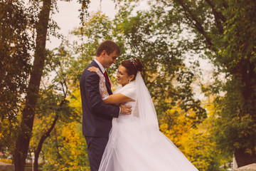 young family, wedding, newlyweds