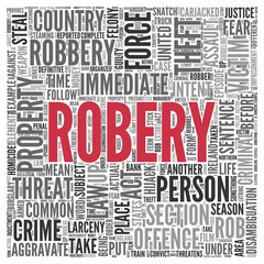 ROBERY Concept Word Tag Cloud Design