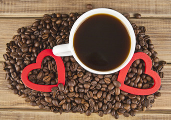 two hearts and coffee