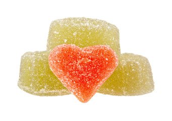 fruit jellies hearts