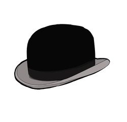 black hat isolated on a white background.